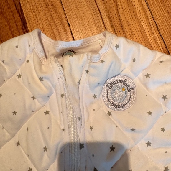 Halo dreamland weighted White Baby Sleep Sack with Gray Star Print - Picture 2 of 3